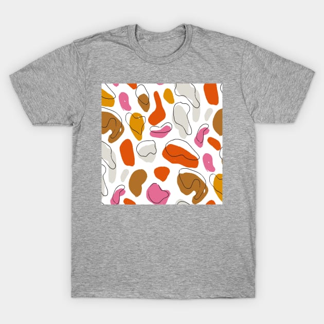 Summer Solid Color Pebbles T-Shirt by Carolina Díaz